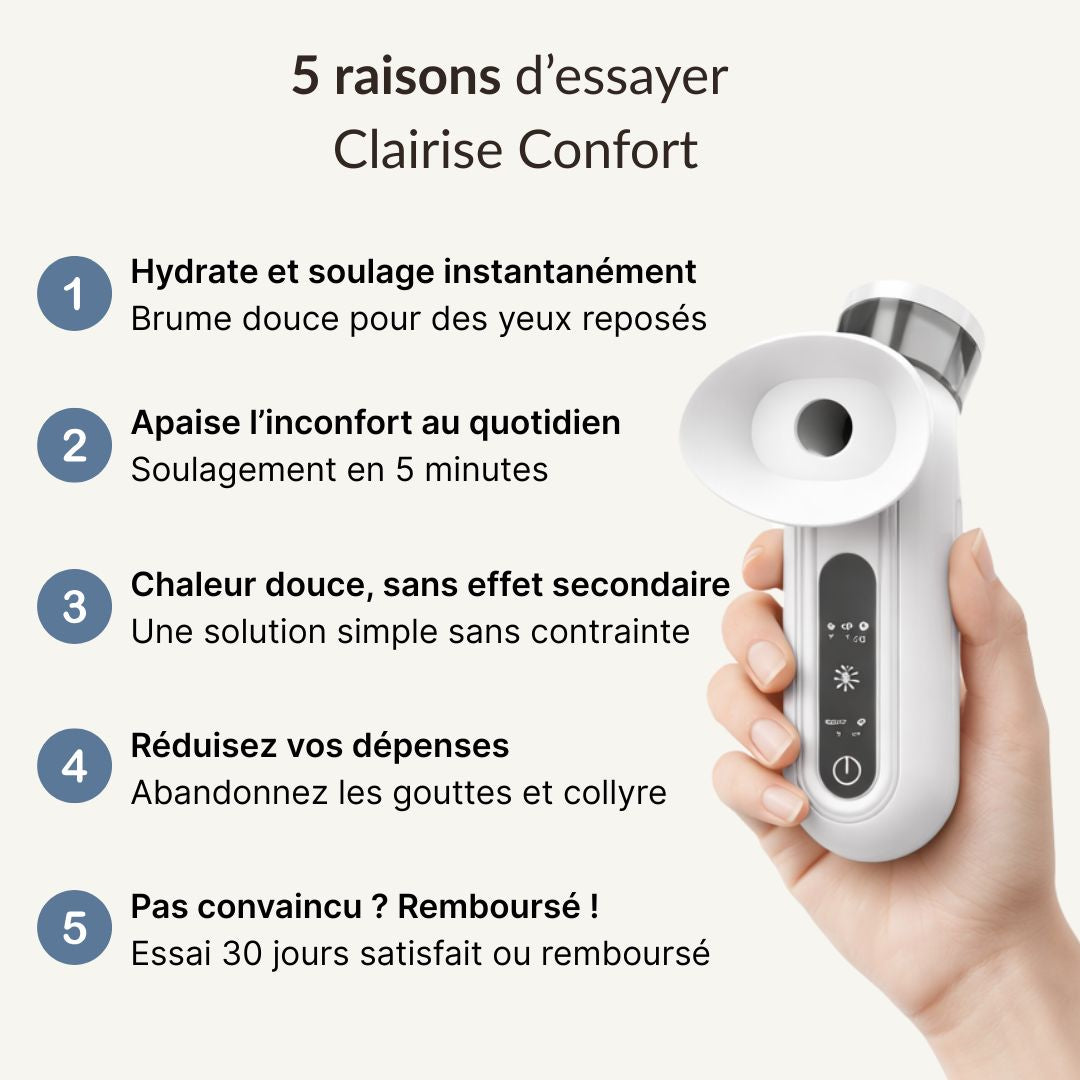 Soulagez vos yeux secs et irrités en 5 minutes par jour, sans gouttes
