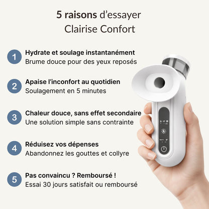 Soulagez vos yeux secs et irrités en 5 minutes par jour, sans gouttes